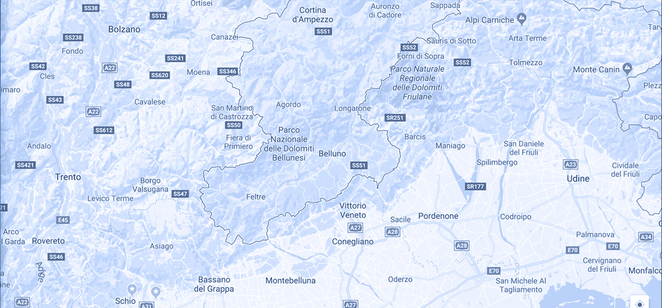 Mappa Belluno Treviso